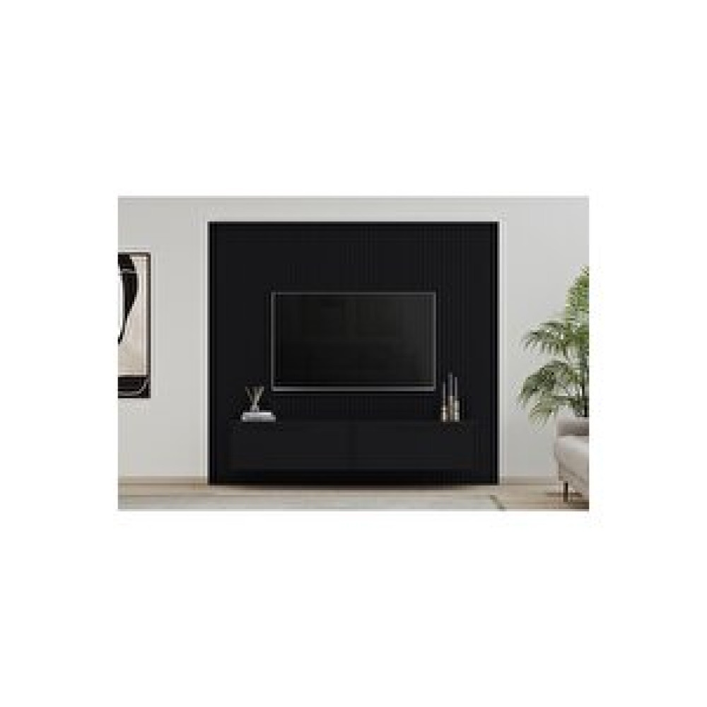 Duho Panel Tv Ünitesi, Siyah, 220 Cm Tv Ünitesi / Sehpası Fiyatı