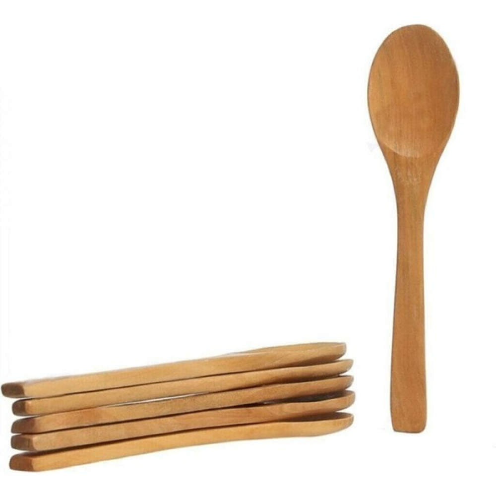 Dükkangül Bambu Ahşap 6'lı Şekerlik Baharatlık , Bal Kaşığı - Ağaç desenli Çatal / Kaşık / Bıçak Takımları Fiyatı