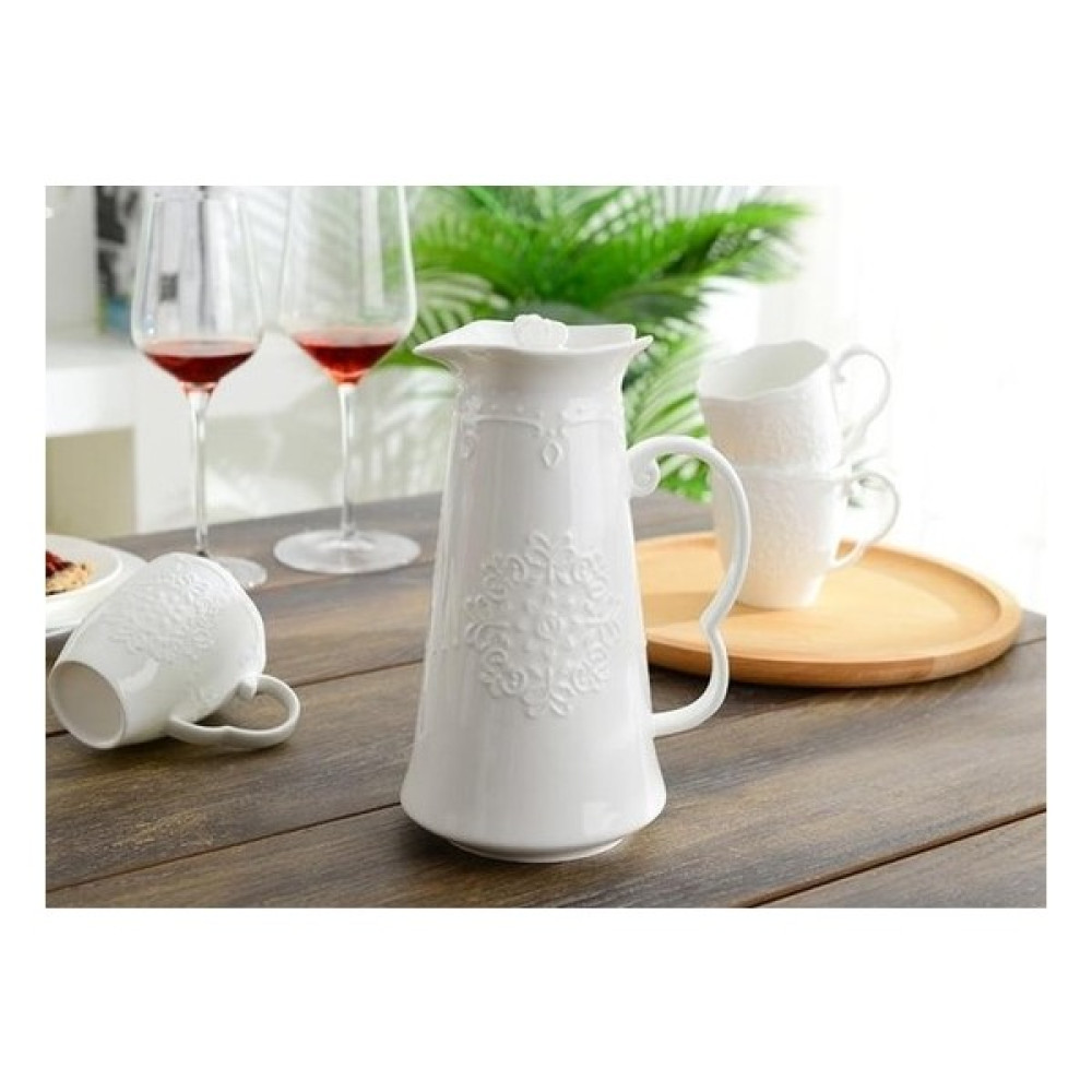Dunk Beyaz Kabartmalı Porselen Vintage Ingiltere Çaydanlık, Cafe Coffee Kafe, Çay Töreni Çiçeklenme Çaydanlık, Sürahi | Çaydanlıklar (Yurt Dışından) Çay / Çaydanlık Setleri Fiyatı