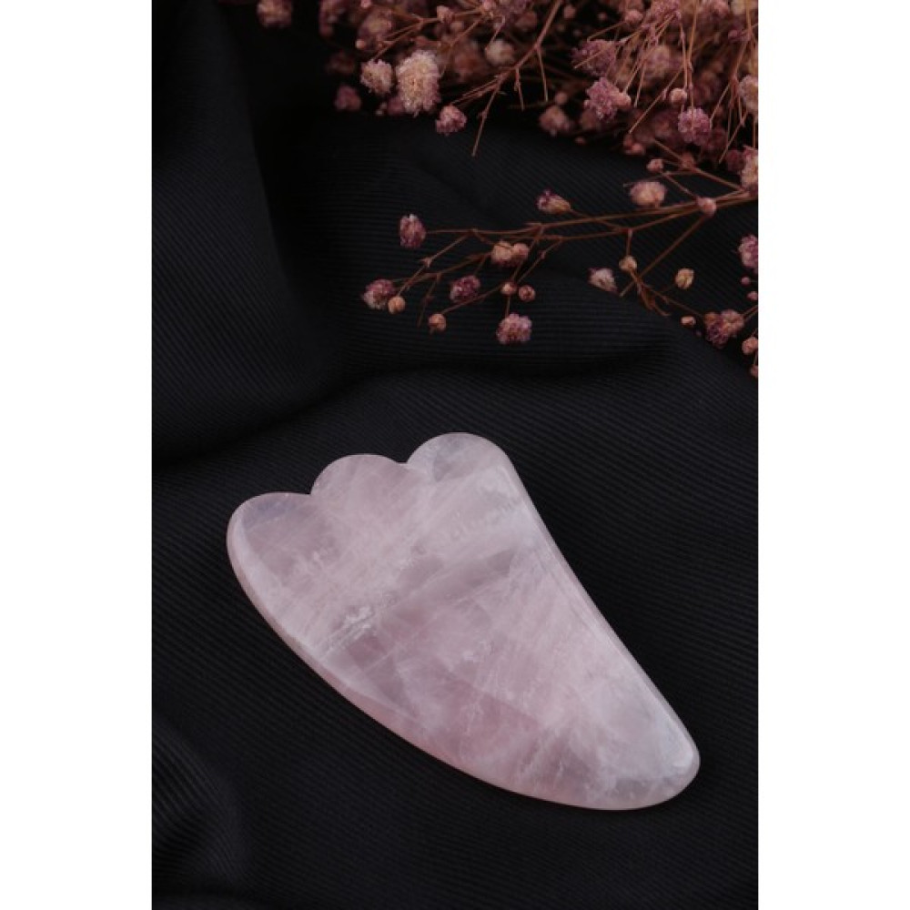 Dünya Doğal Taş Gua Sha Pembe Kuvars Taşı (6 Cm) - Vücut ve Yüz Cilt Masaj Taşı - MS0050 Masaj Cihazları Fiyatı