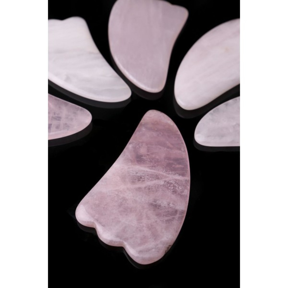 Dünya Doğal Taş Gua Sha Pembe Kuvars Taşı (9.5 Cm) - Yüz Cilt Masaj Taşı - MS0022 Masaj Cihazları Fiyatı