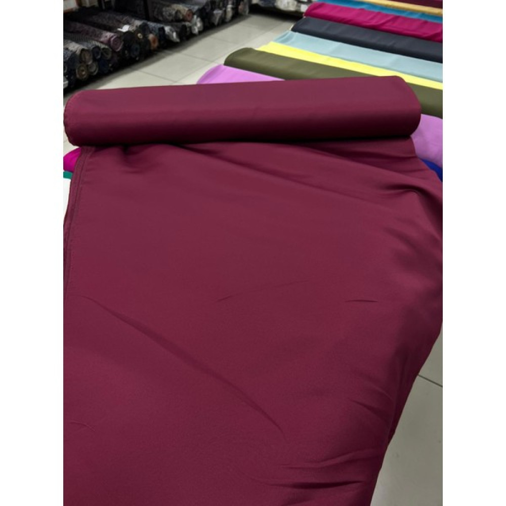 Dünya Kumaş Mat Saten - 1 m - Bordo - 150 cm Kumaşlar Fiyatı