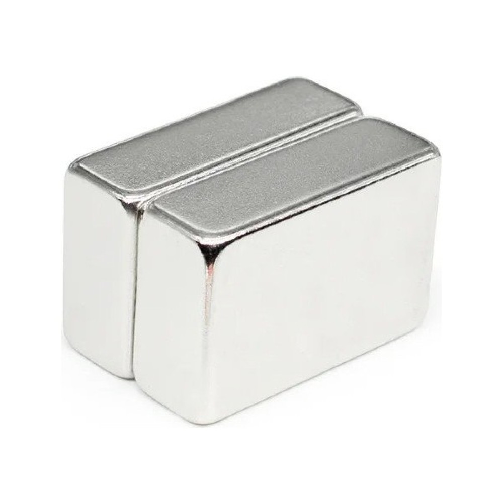 Dünya Magnet 2 Adet 30 x 20 x 10 mm Köşeli Neodyum Mıknatıs, Süper Güçlü Magnet, N35 Kalite - Gümüş Oto Boyaları Fiyatı