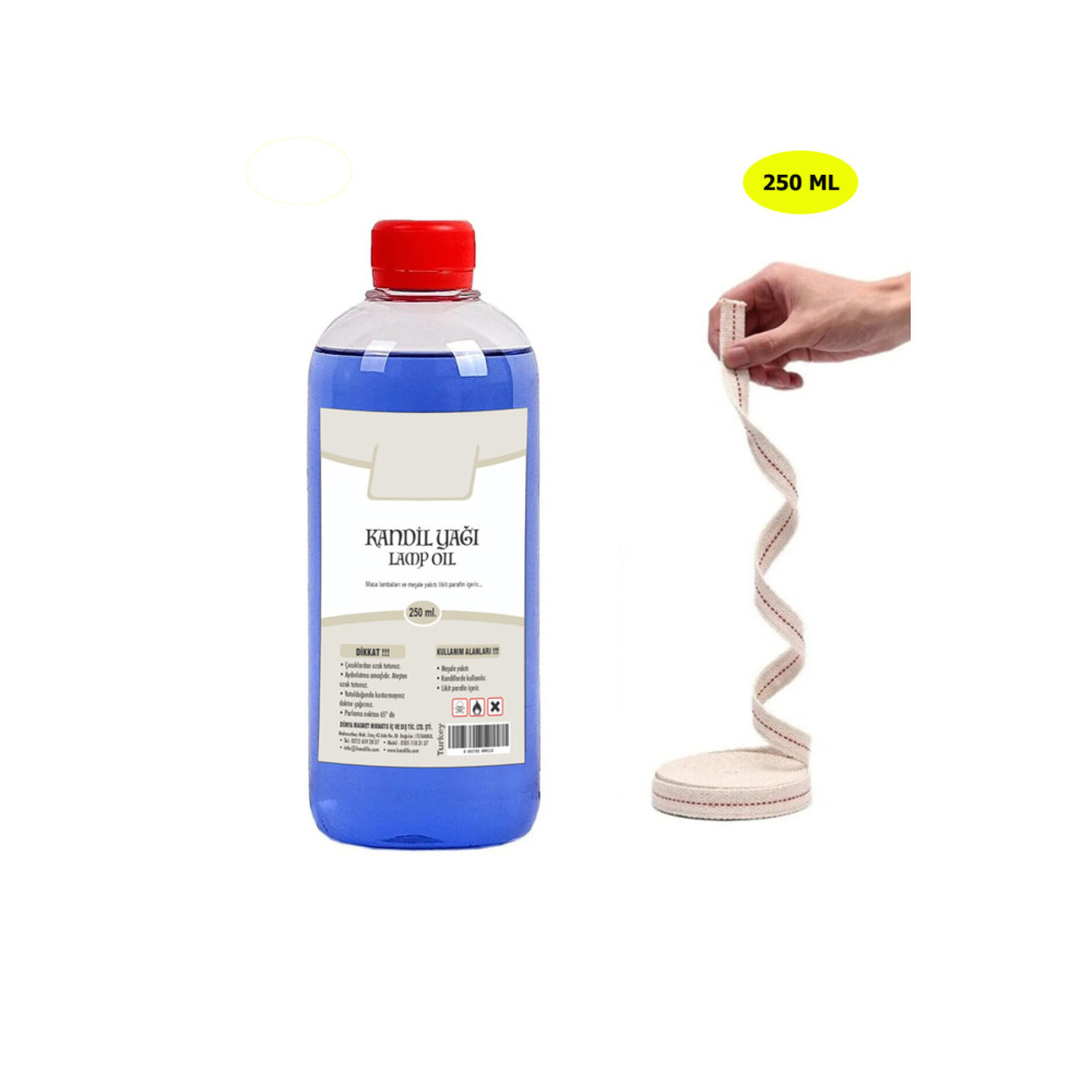 Dünya Magnet Mavi Kandil Yağı Kokusuz Iç Mekan Gaz Lambası Yağı 250 ml Ve 50 Cm Fitil Dekoratif Mum Fiyatı