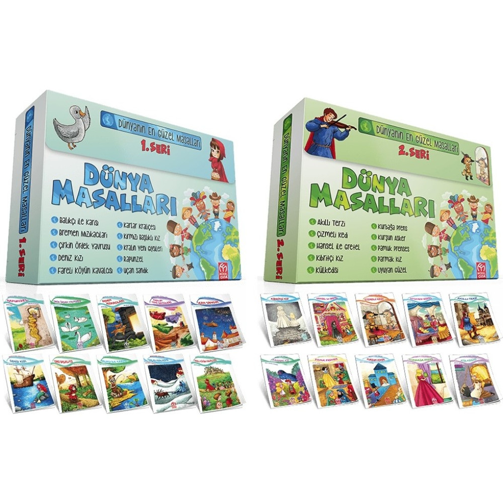 Dünya Masalları 1. Seri ve 2. Seri 20'li Kitap Set Diğer Fiyatı