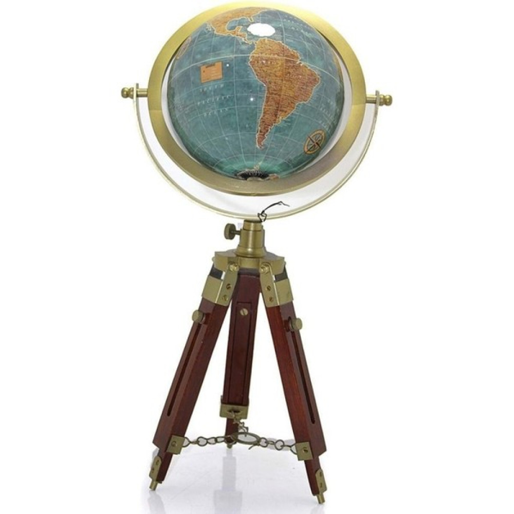 Dünyadan Hediyeler Ahşap Tripod Standlı Dünya Küre Zemin Dekoru Döner Dünya Küre Modern Harita Atlas 62CM Mavi Harita & Küre Fiyatı
