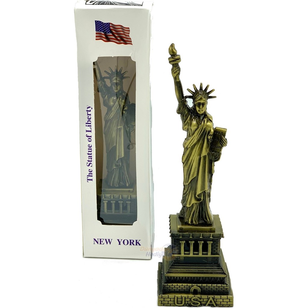 Dünyadan Hediyeler Metal Özgürlük Heykeli Biblo 24 cm Bronz Amerika Biblo Fiyatı