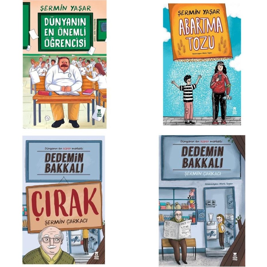 Dünyanın En Önemli Öğrencisi - Abartma Tozu - Dedemin Bakkalı - Dedemin Bakkalı Çırak 4 Kitap - Şermin Yaşar Diğer Fiyatı