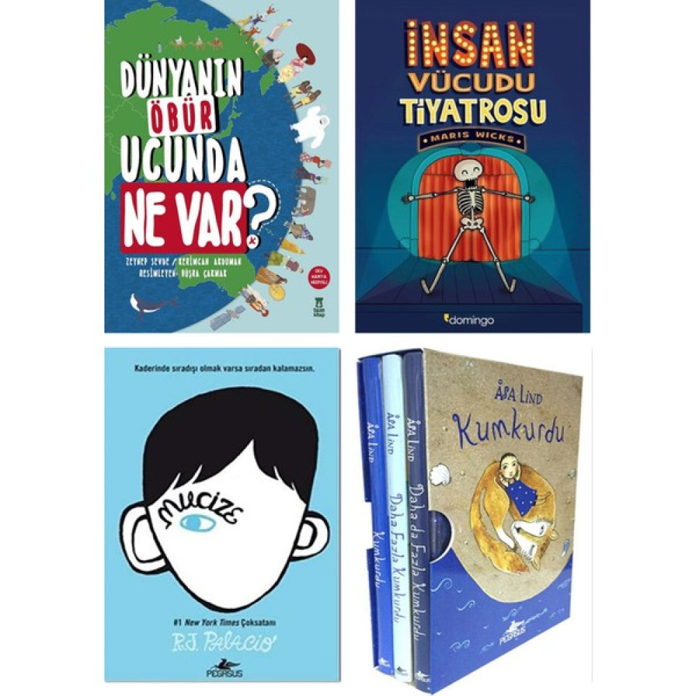 Dünyanın Öbür Ucunda Ne Var? - Zeynep Sevde - İnsan Vücudu Tiyatrosu - Maris Wicks - Mucize - R.j. Palacio - Kumkurdu Ciltli 3 Kitap - Asa Lind – 6... Bilim & Teknik Fiyatı