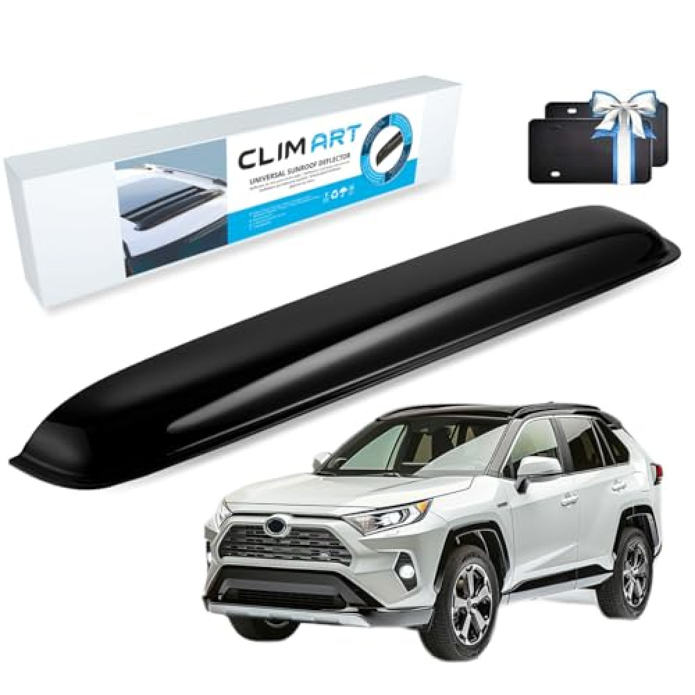 Durable Sunroof Moonroof Wind Deflector Compatible with Toyota RAV4 2012-2025 Moonroof Visor Shade Guard/Rain Guard - Tape-On Adhesive Top Wind Guard Low Profile Roof Visor - SR01011