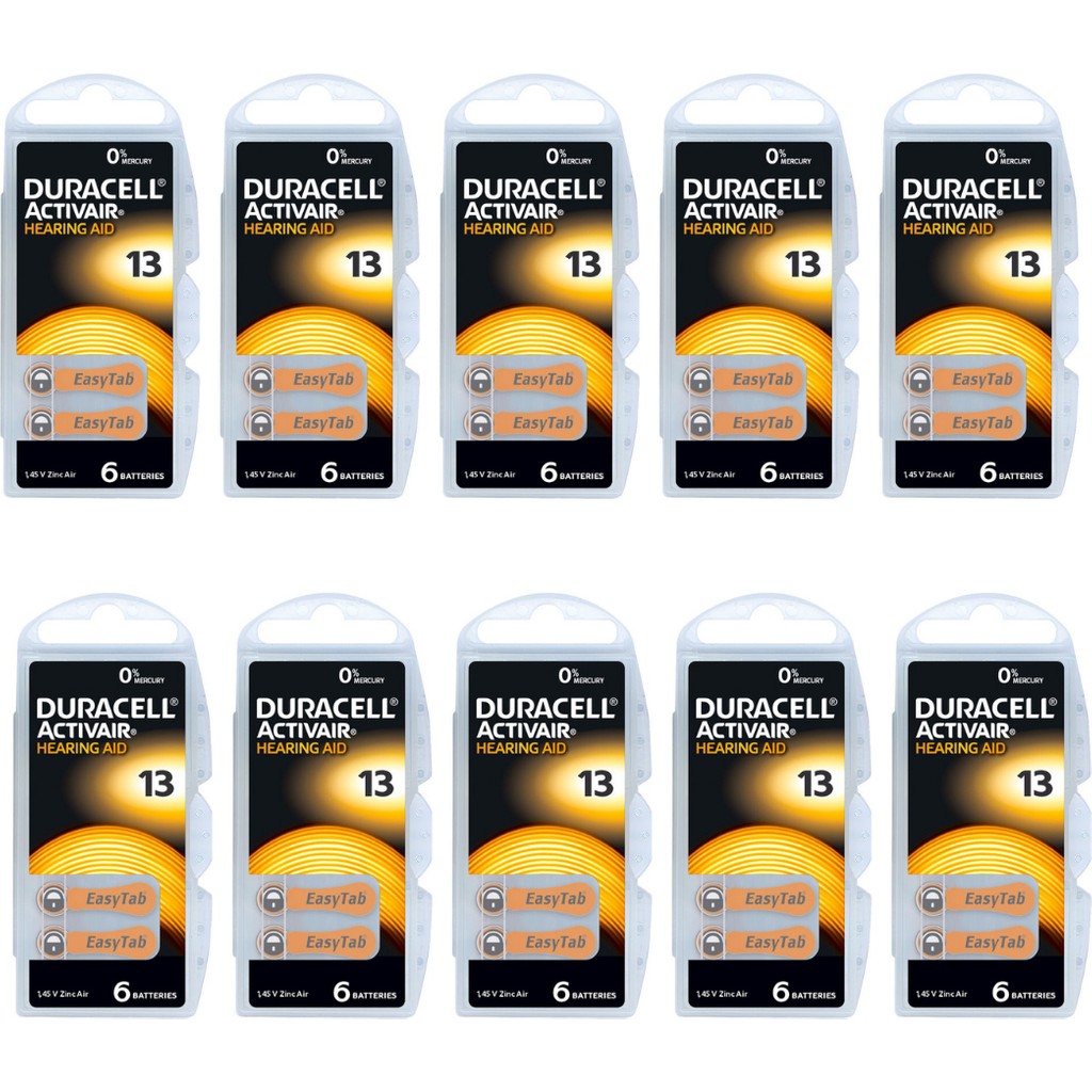 Duracell 13 Numara Işitme Cihazı Pili 10 Paket 60 Adet Kulaklık Pili 13 Numara Pil - 10'lu Normal & Şarj Edilebilir Piller Fiyatı