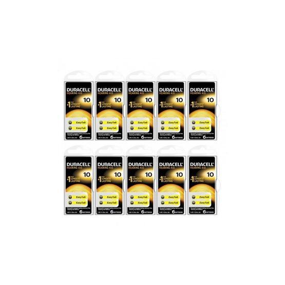 Duracell Activair 6x10 60 Adet 10 Numara İşitme Cihazı Pili