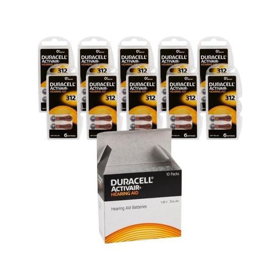 Duracell Activair 6x10 60 Adet 312 Numara İşitme Cihazı Pili Normal & Şarj Edilebilir Piller Fiyatı