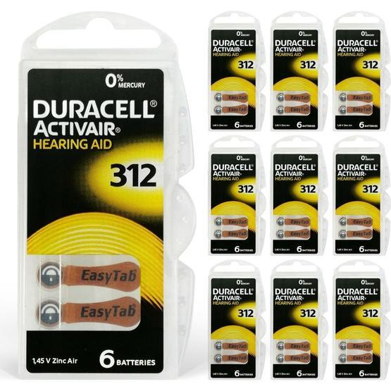 Duracell Activair 6x10 60 Adet 312 Numara İşitme Cihazı Pili
