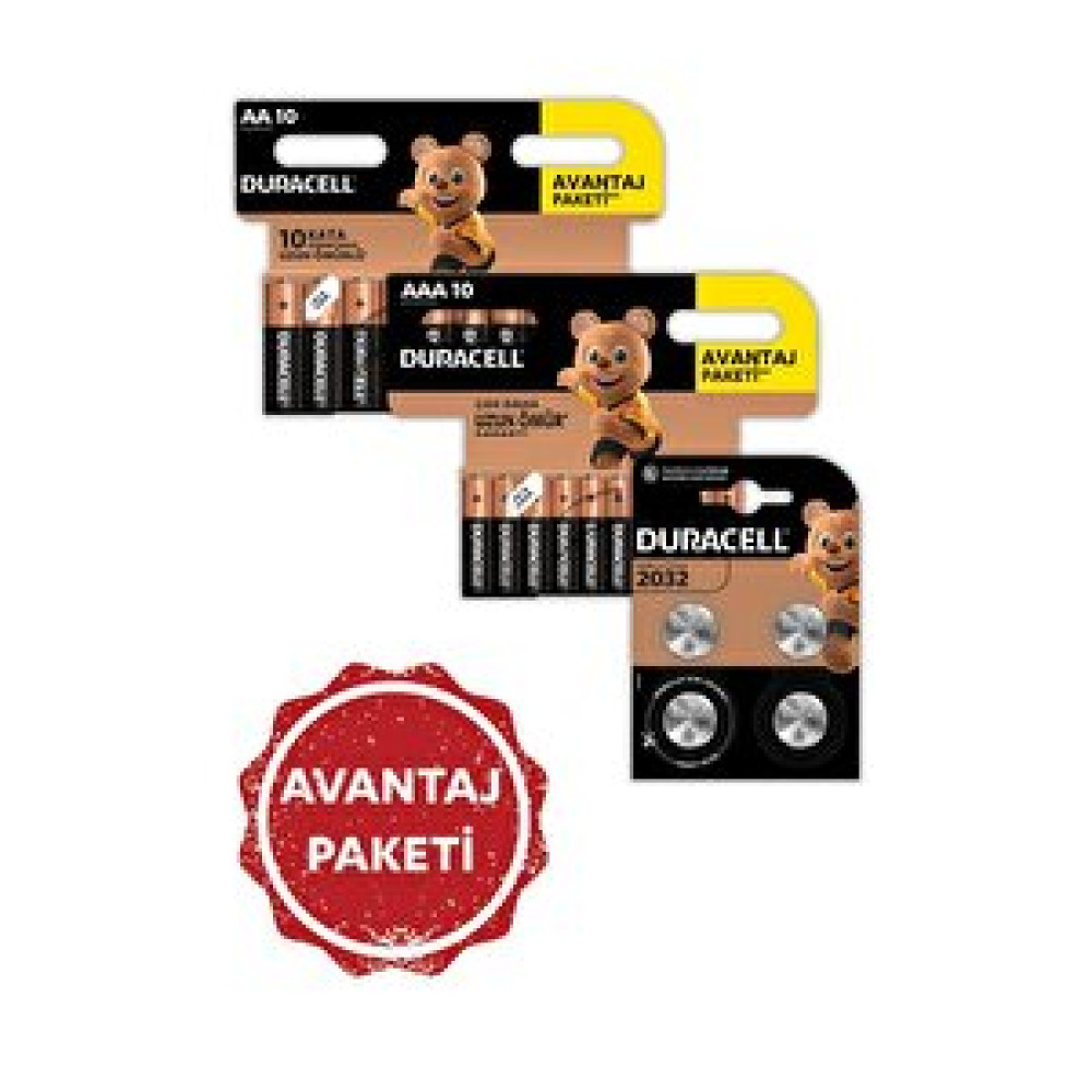 Duracell Alkalin Aa Kalem Piller, 10 Lu Paket+duracell Alkalin Aaa İnce Kalem Piller, 10 Lu Paket+duracell Özel 2032 Lityum Düğme Pil 3v, 4 Li Paket (cr2032) Elektrik ve Aydınlatma Fiyatı