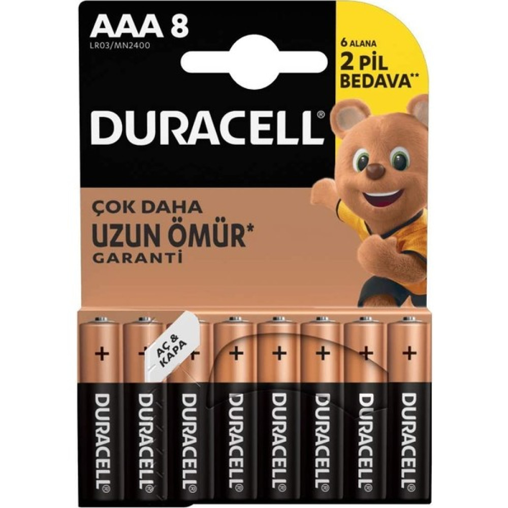 Duracell Alkalin Aaa Ince Kalem Piller, LR03/MN2400, 8’li Paket Oto Boyaları Fiyatı