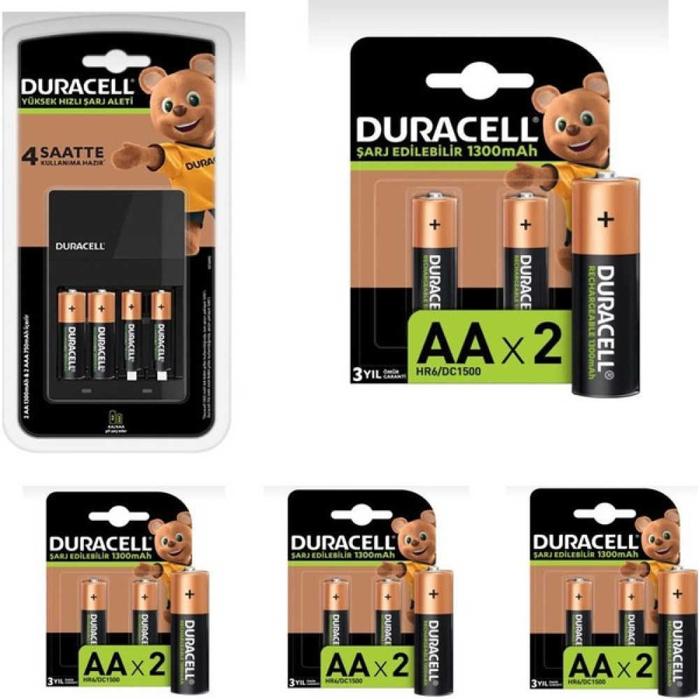 Duracell Cef 14 Pil Şarj Cihazı 10 Adet 1300 Mah Aa ve 2 Adet 750 Mah Aaa Şarj Edilebilir Piller Şarj Cihazları & Kitler Fiyatı