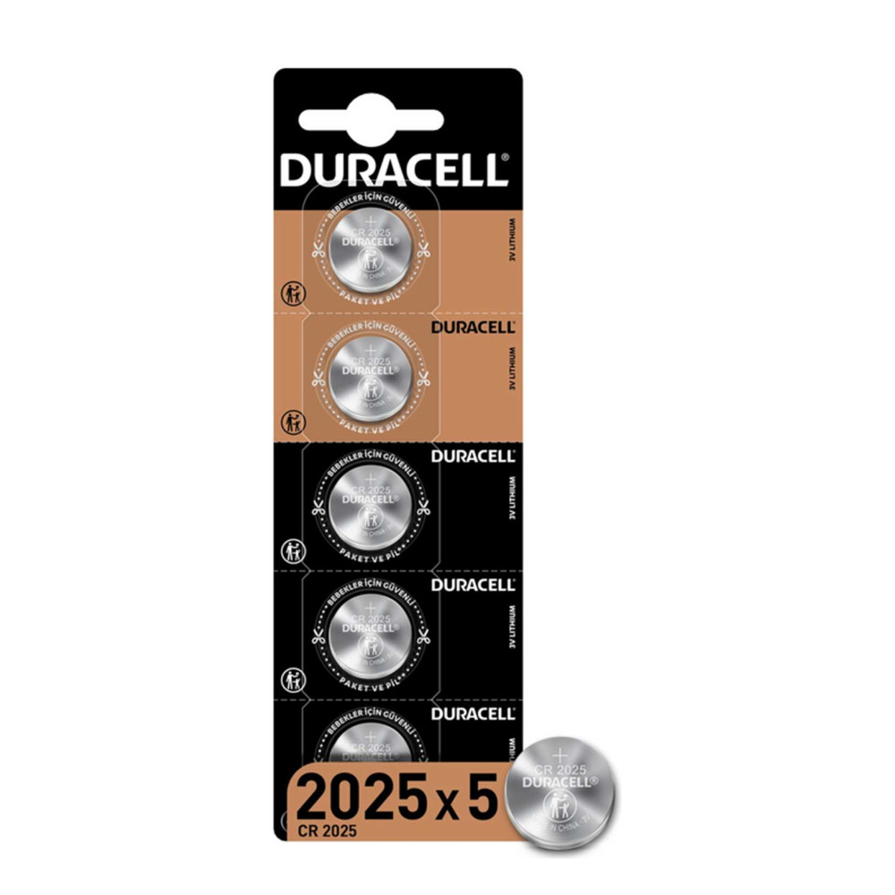 Duracell Düğme Pil HSDC 2025 5'li Kartela Normal & Şarj Edilebilir Piller Fiyatı