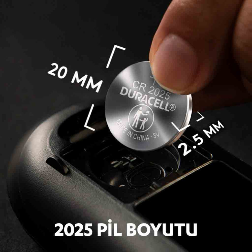 Duracell Düğme Pil HSDC 2025 5'li Kartela