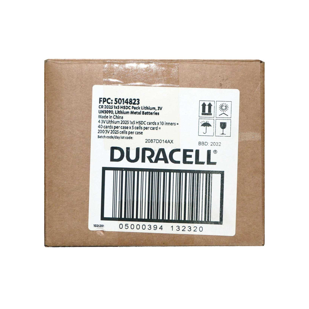 Duracell Düğme Pil HSDC 2025 5'li Kartela