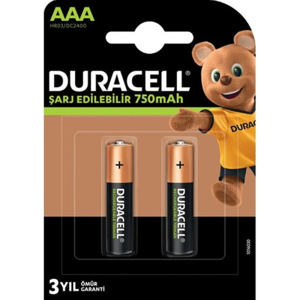 Duracell HR03/DC2400 Aaa Ince 2li 750 Mah Şarjlı Pil Normal & Şarj Edilebilir Piller Fiyatı