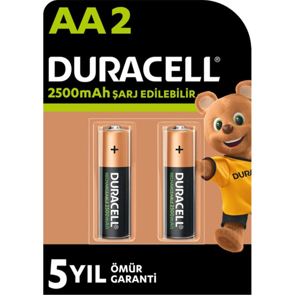 Duracell Şarj Edilebilir AA 2500mAh Piller 2'li Paket - 2 Adet Normal & Şarj Edilebilir Piller Fiyatı