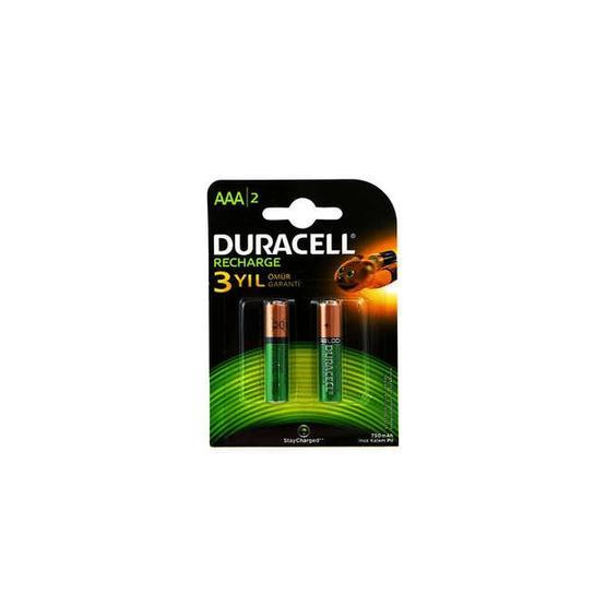 Duracell Se3a2750 750mah Aaa 2'li Şarjlı İnce Pil