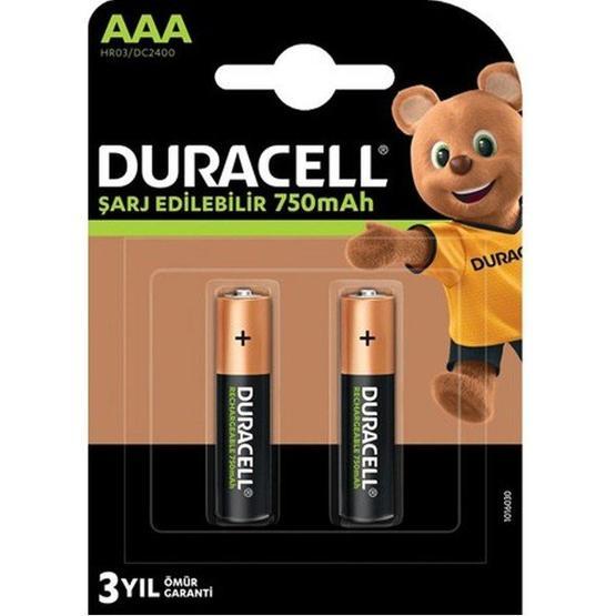 Duracell Se3a2750 750mah Aaa 2'li Şarjlı İnce Pil