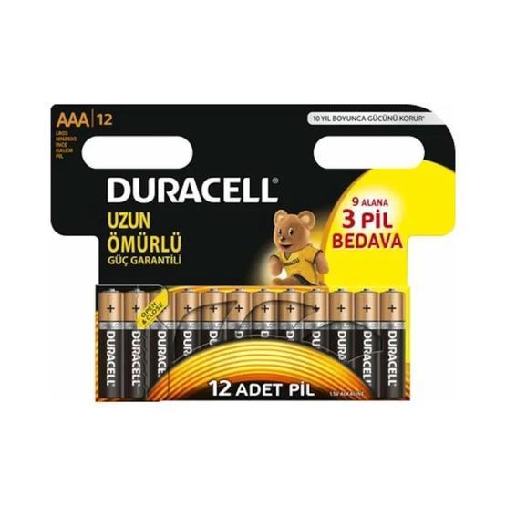 Duracell Turbomax AAA 12'li İnce Kalem Pil Normal & Şarj Edilebilir Piller Fiyatı