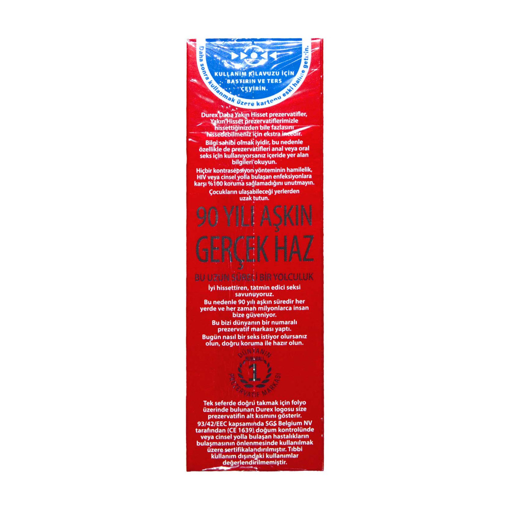 Durex Prezervatif 10'lu Daha Yakın Hisset