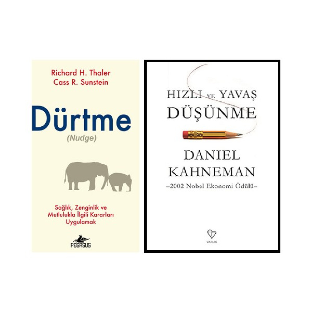 Dürtme - Hızlı ve Yavaş Düşünme - Nobel Ekonomi Ödülü - 2 Kitap Takım İş, Ekonomi & Pazarlama Fiyatı