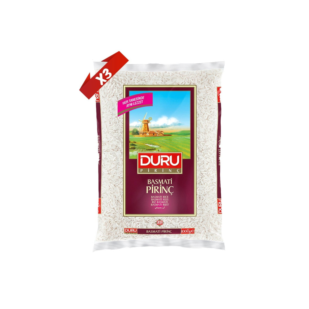 Duru Bulgur 3lü Basmati Pirinç Paketi X3 Adet 1kg Bakliyat Fiyatı