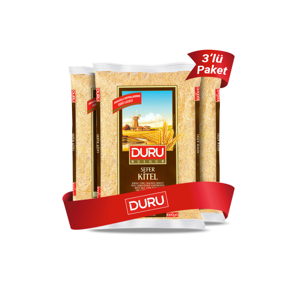 Duru Bulgur 3lü Sefer Kitel bulgur (İçli Köftelik) 1 Kg Bakliyat Fiyatı