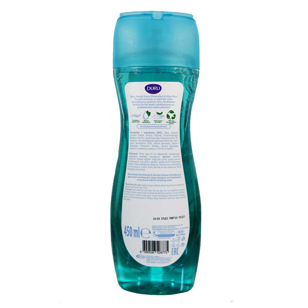 Duru Duş Jeli 450 ml Deniz Mineralleri & Aloe Vera