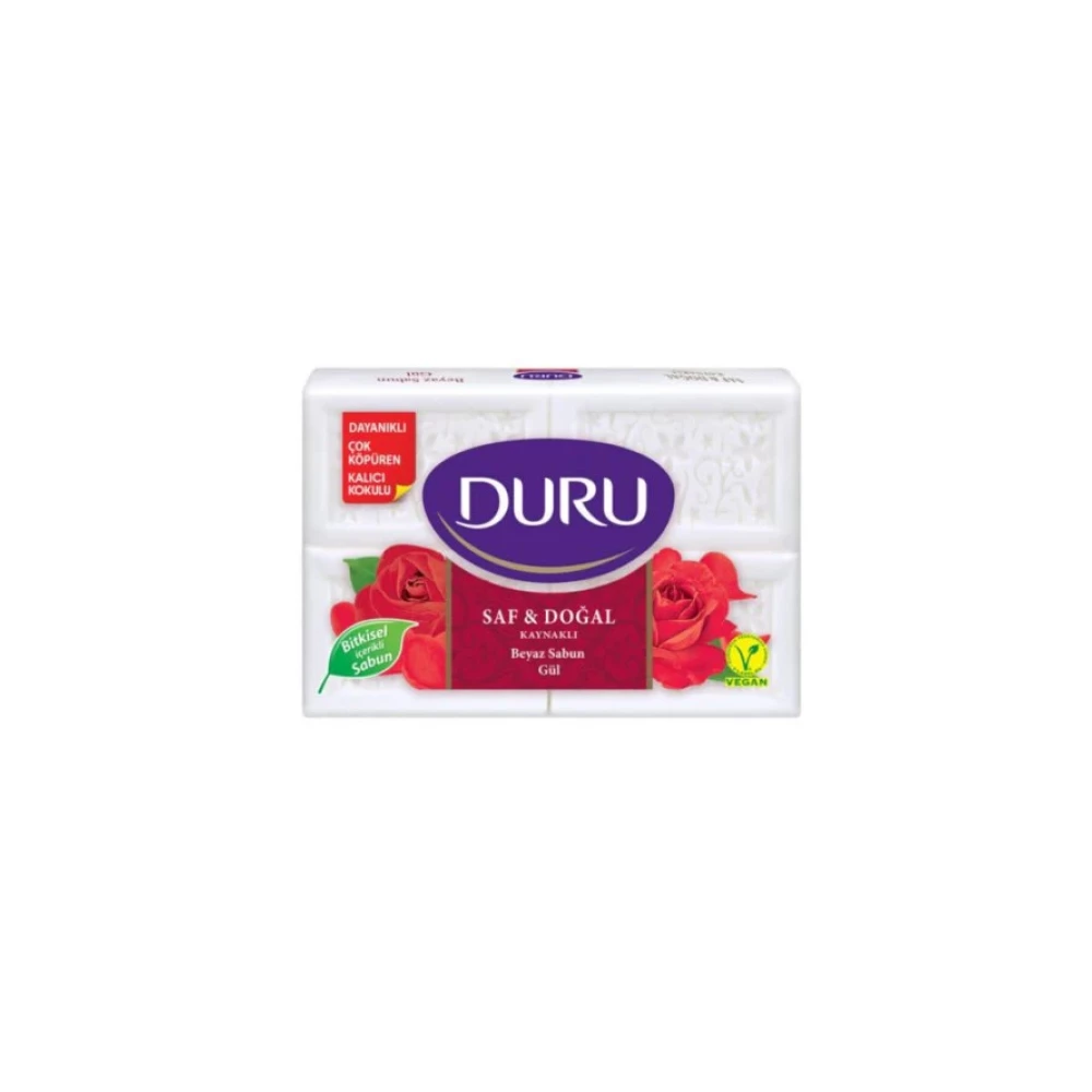 Duru Saf & Dogal Gul Banyo Sabunu 4X150 600 Gr Cilt Temizleme ve Peeling Fiyatı