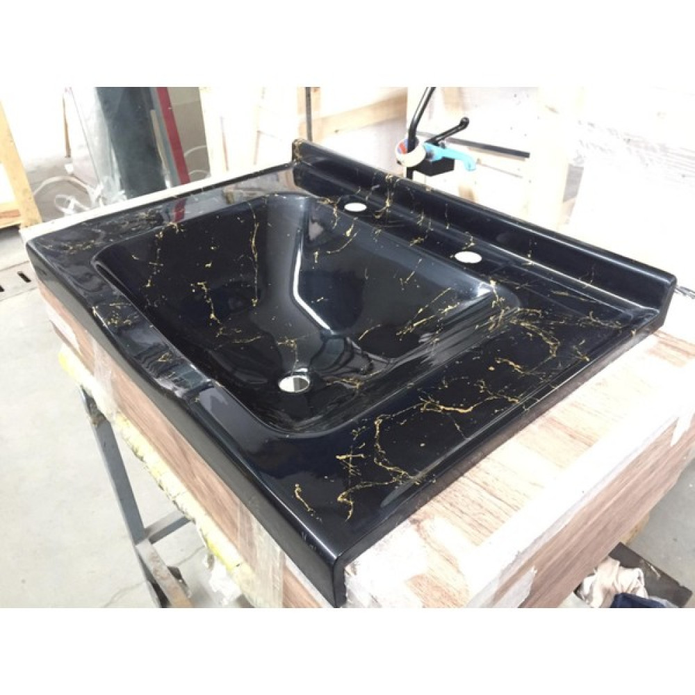 Durucam Dökme Akrilik Berber Lavabosu Siyah 73X52 cm Lavabo Fiyatı