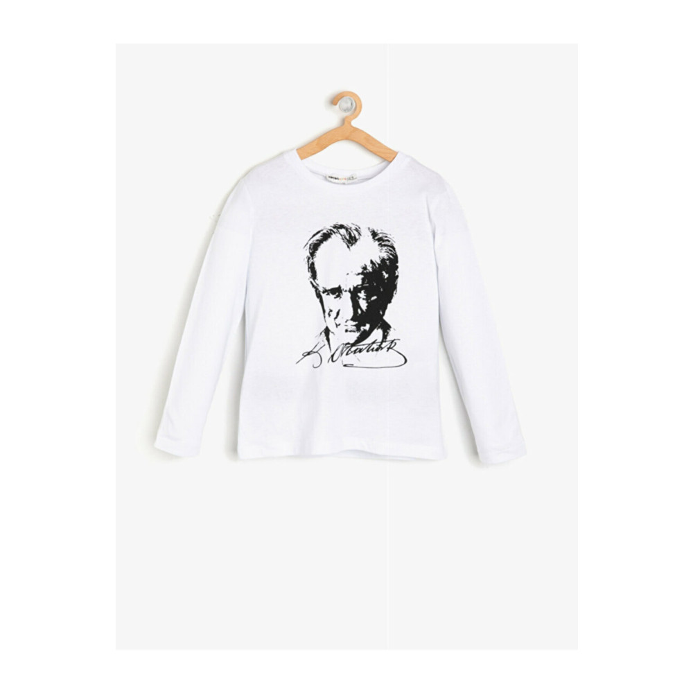 durumod Uzun Kollu Atatürk Baskılı Çocuk Tişort Unısex 10 Yaş Beden Bayan T-shirt Fiyatı
