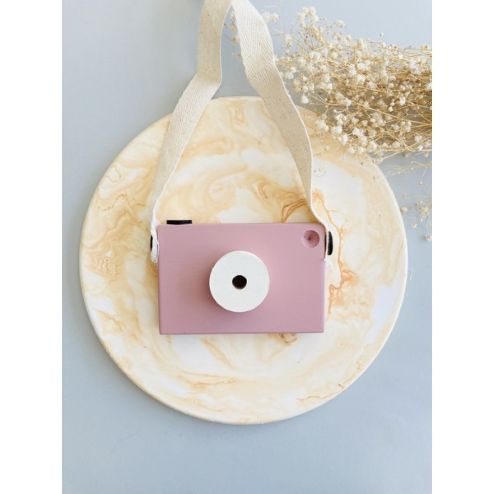 Duruwoods Ahşap Oyuncak Fotoğraf Makinesi- Oyuncak-Pudra Pembe Bebek Oyuncakları Fiyatı