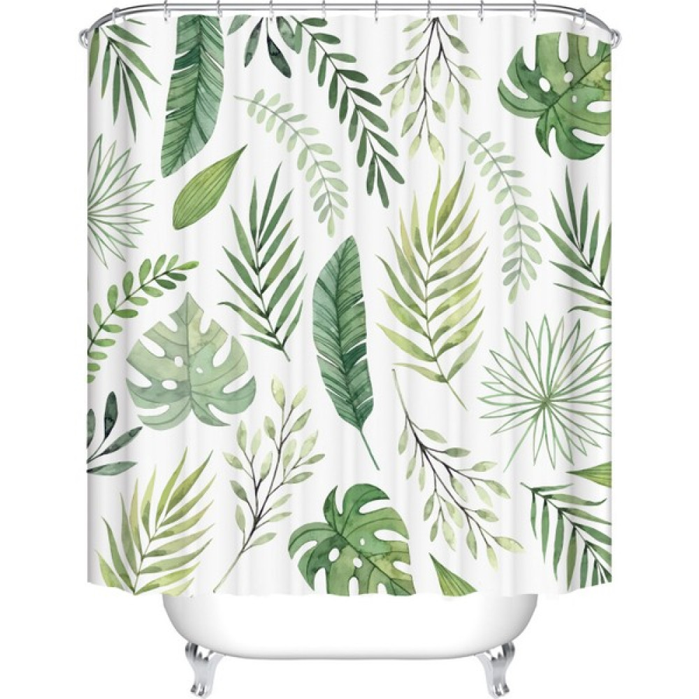 Duş Perdeleri Tropikal Yeşil Bitki Palmiye Yaprak Monstera Banyo Duş Perdesi Kumaş Su Geçirmez Banyo Perdesi (120 * 180 Cm) Duş / Banyo Perdesi Fiyatı