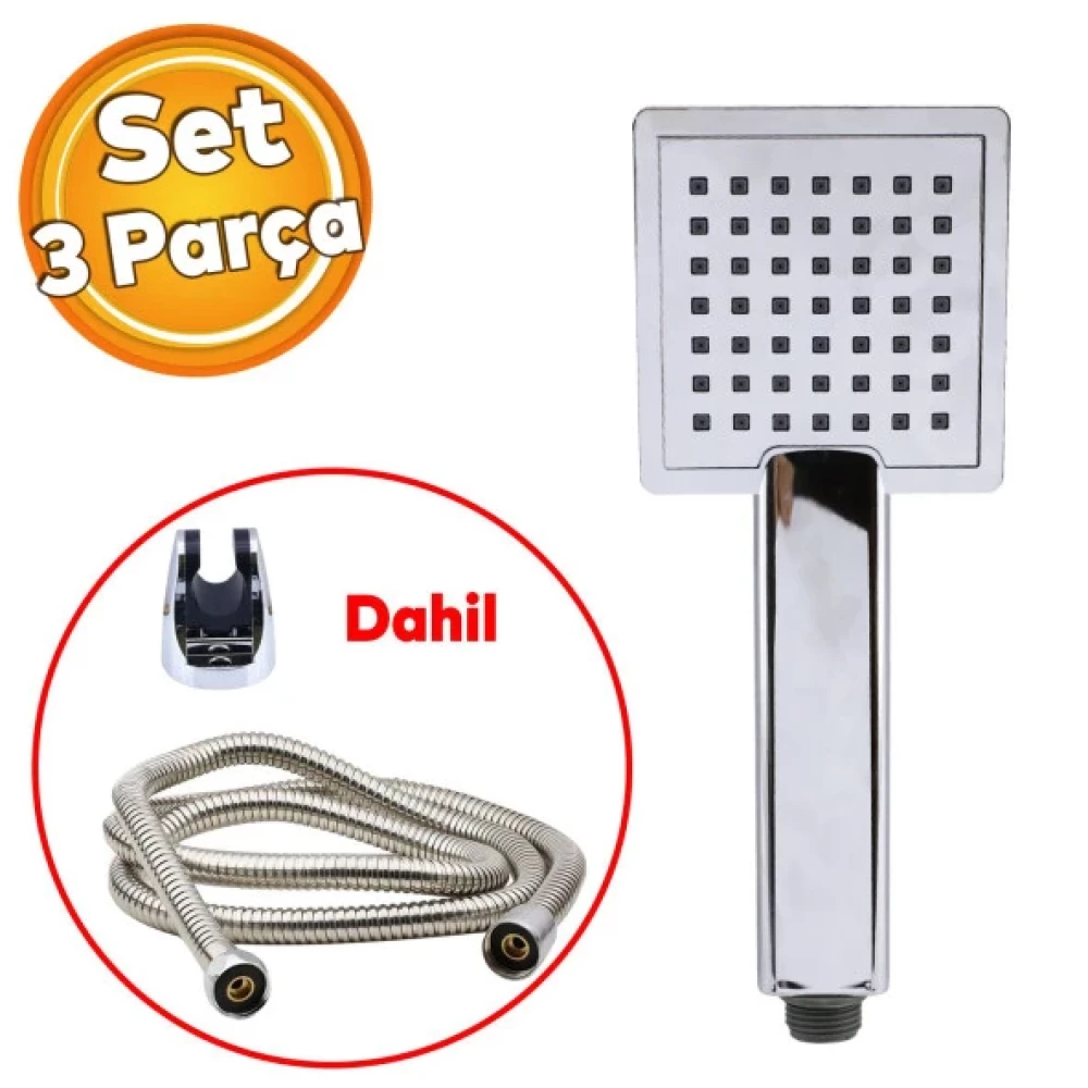 Dus Seti Fiskiye Banyo Dus Basligi Set Fiskiyesi Telefonu Kare Klasik Baslik Metal Hortum Duş Başlığı Fiyatı