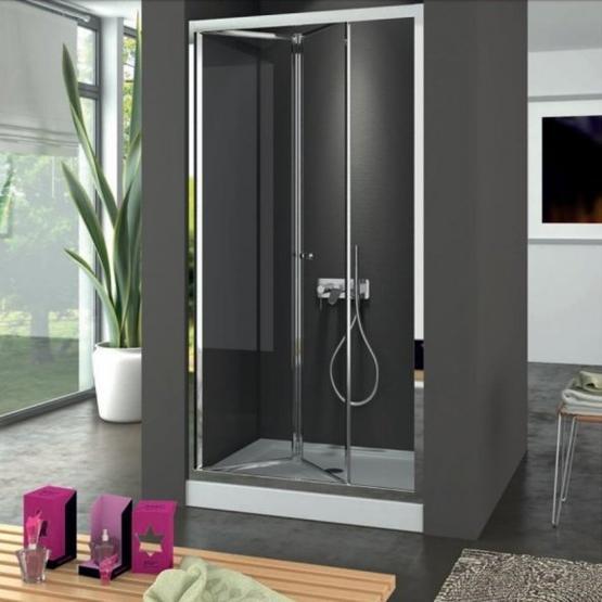 Duşakabincim 101 cm Katlanır Sürgülü Cam Duşakabin