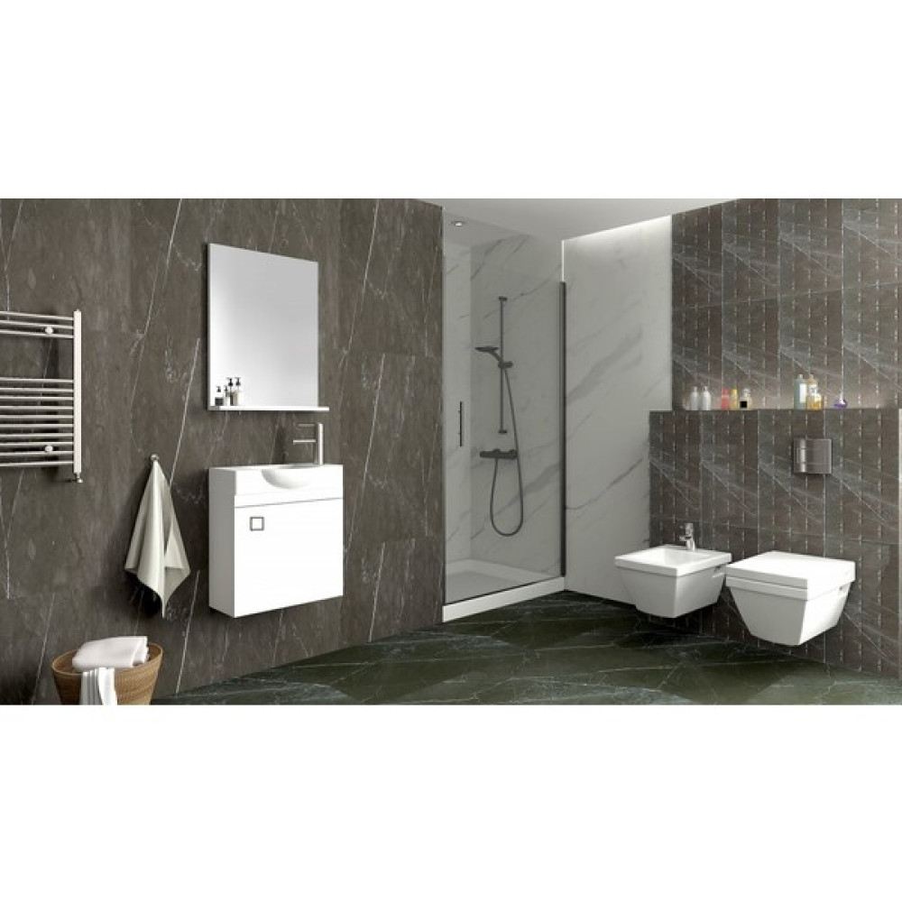 Duşapark Banyo Mini 45 cm Sağ Lavabolu Banyo Dolabı - Beyaz Banyo Dolabı / Mobilyası Fiyatı