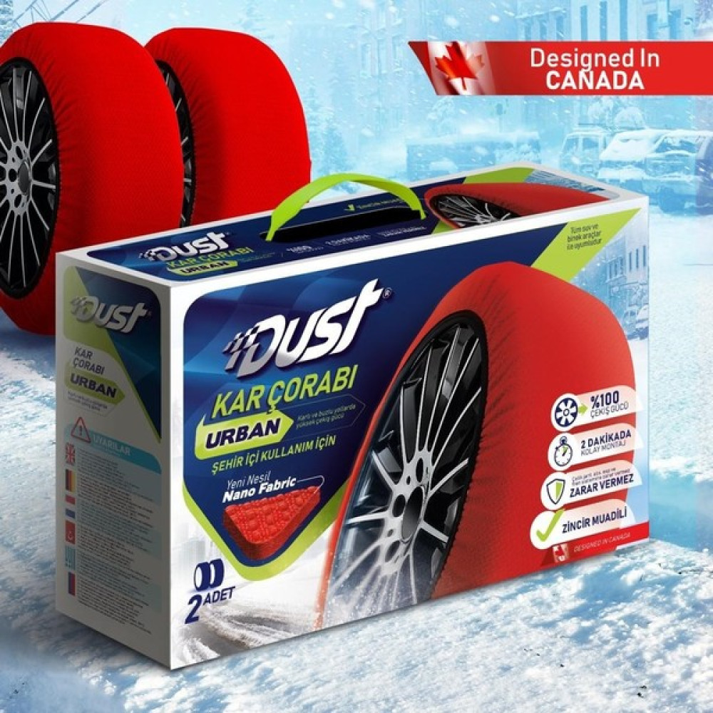 Dust Araç Lastiği Kar Çorabı Yüksek Kalite Kırmızı - XS Lastik Zinciri Fiyatı
