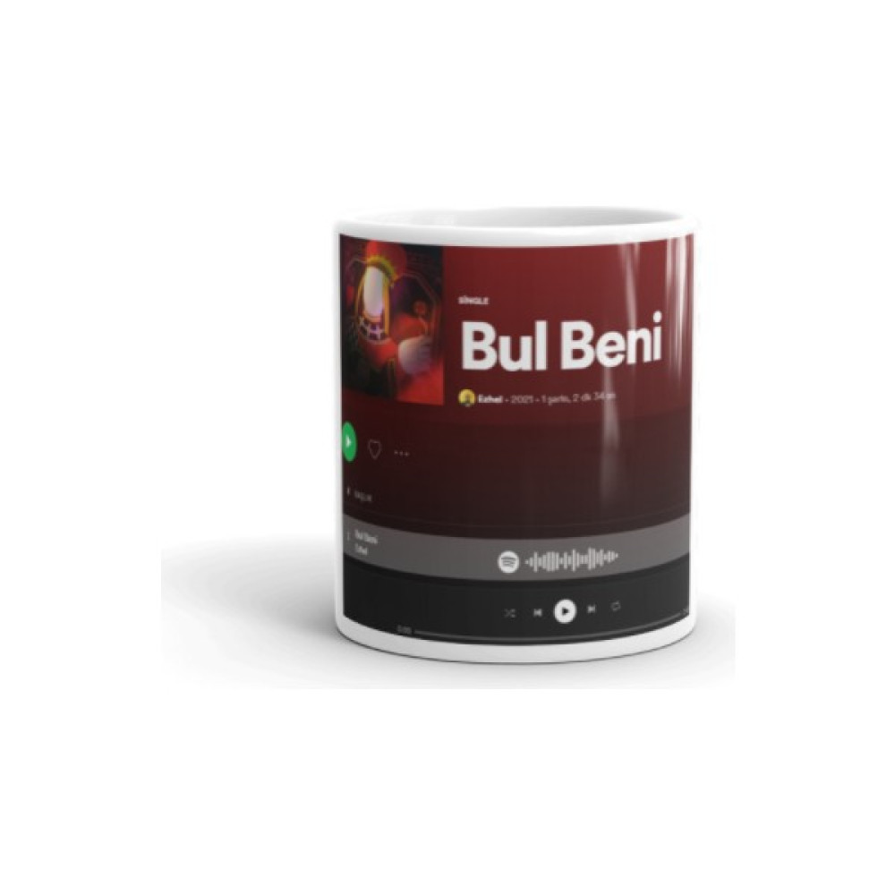 Dutyfreezara Ezhel - Bul Beni Spotify Qr Kodlu Baskılı Porselen Kupa Bardak Fincan / Bardak / Kahve Takımı Fiyatı
