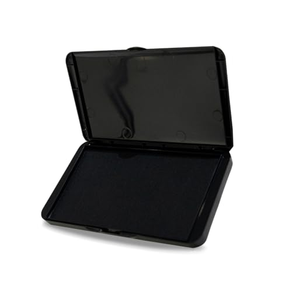 DUUPEAK Large Ink Pad for Stamps, 6.14"×3.38" Stamp Pad, Ink Pad for Office, Notarization, and Rubber Stamps (Black