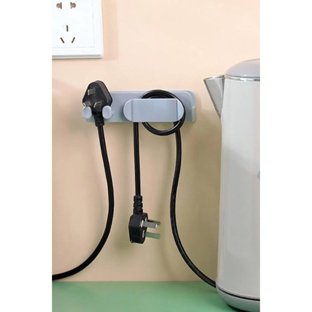 Duvar Üstü Kablo Düzenleyici Telefon Standı Priz Şarj Askısı Laptop Airfryer Kettle Fiş Tutucu - Gri - 13 cm Seri & Paralel Kablo Fiyatı