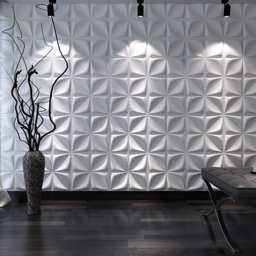 Duvarım 3 Boyutlu Boyanabilir Pvc Duvar Paneli Elegance (50-50 cm 4 Adet-1 Metrekare) - 50x50 cm - Beyaz Ofis Mobilya Aksesuarları Fiyatı