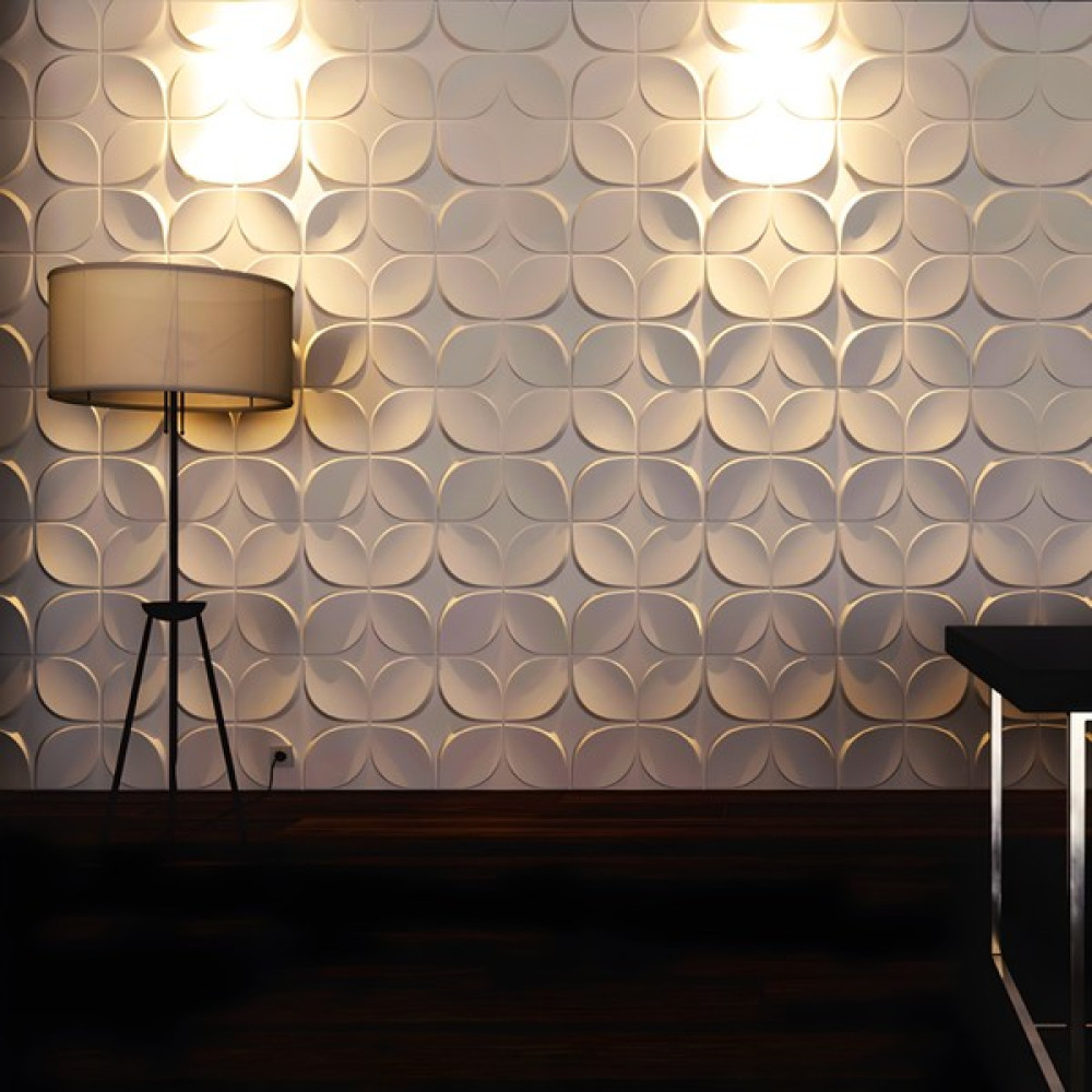 Duvarım 3 Boyutlu Boyanabilir Pvc Duvar Paneli Flora (50-50 cm 4 Adet-1 Metrekare) - 50x50 cm - Beyaz Ofis Mobilya Aksesuarları Fiyatı