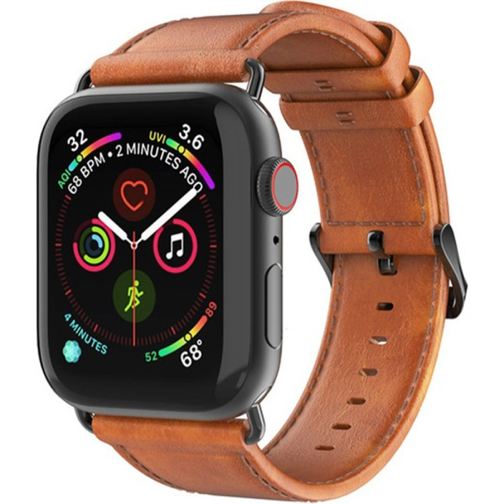 Dux Ducis Apple Watch 42/44/45MM Için Business Deri Kayış Kordon - Kahverengi Giyilebilir Teknoloji Aksesuarları Fiyatı