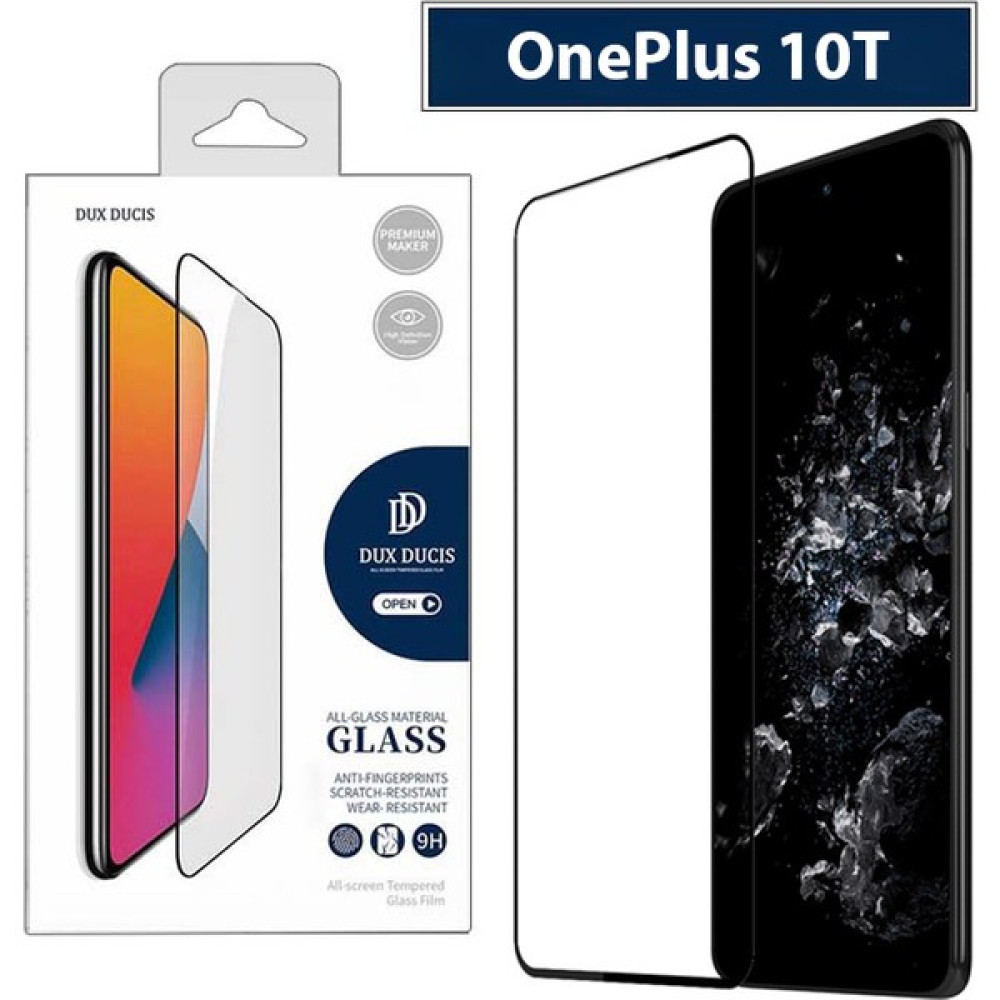 Dux Ducis Oneplus 10T Full Kaplama Cam Ekran Koruyucu - Siyah Cep Telefonu Ekran Koruyucusu Fiyatı
